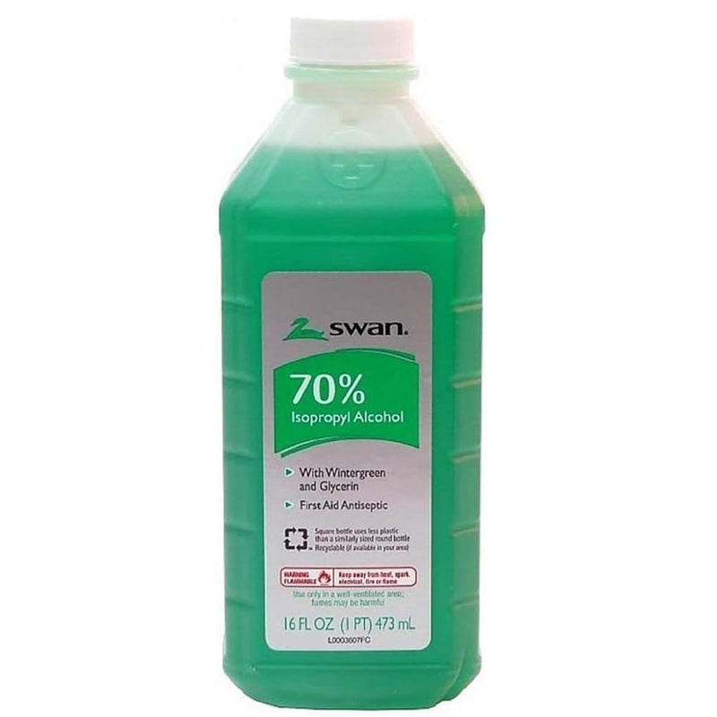 Swan Isoprophyl Alcohol 16Oz 70% Wintergreen Pack (4) - Image 2